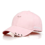 Mens Snapback Hats BTS Jimin Fashion K Pop Iron Ring Hats Adjustable Baseball Cap GPD8216