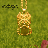 2017 Cute American Pitbull Necklace Dog Animal Pendant Gold Silver Plated Jewelry For Women Female Girls Kids Ladies N056