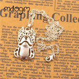 2017 Cute American Pitbull Necklace Dog Animal Pendant Gold Silver Plated Jewelry For Women Female Girls Kids Ladies N056