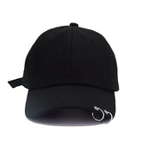 Hot selling 2017 New BTS JIMIN Fashion K POP Iron Ring Hats Adjustable Baseball Cap 100% Handmade Ring
