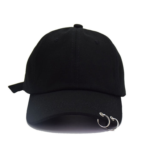 Hot selling 2017 New BTS JIMIN Fashion K POP Iron Ring Hats Adjustable Baseball Cap 100% Handmade Ring