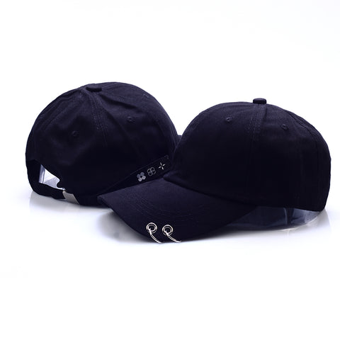 VORON Hot selling 2017 New BTS JIMIN Fashion K POP Iron Ring Hats Adjustable Baseball Cap 100% Handmade Ring