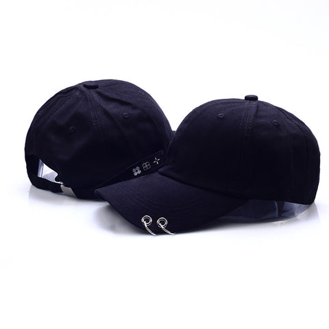 VORON Hot selling 2017 New BTS JIMIN Fashion K POP Iron Ring Hats Adjustable Baseball Cap 100% Handmade Ring