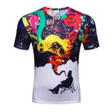 men's 3D wolf T-shirt