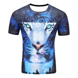 men's 3D wolf T-shirt