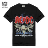 [Men bone] paragraph 9 cartoon rock crime men t-shirts AC DC hip hop fashion heavy metal t shirt