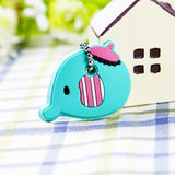 Anime Silicone Key Cap Cat Minion Key Chain Women Bag Charm Key Holder Mickey Key Ring Owl Keychain Hello Kitty Stitch Key Cover
